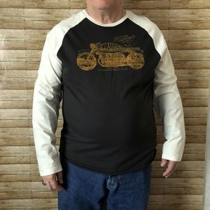 Denim & Supply Dark Gray & Cream XXL Long Sleeves